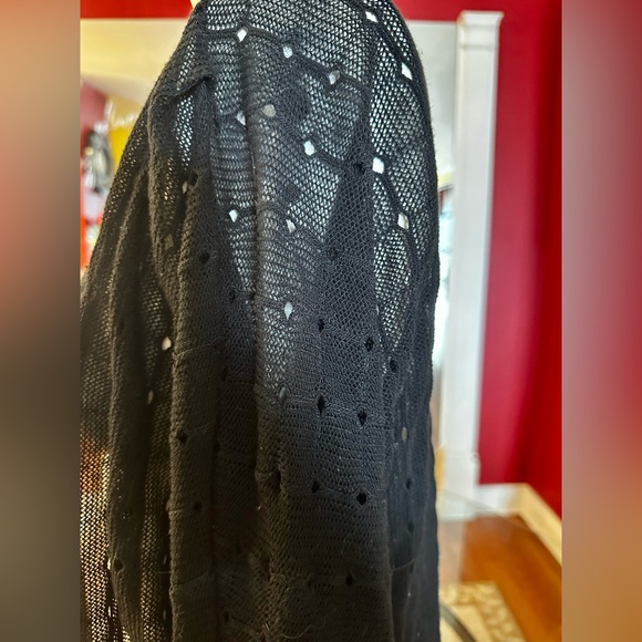 COTTON ON BLACK OPEN KNIT CARDIGAN SIZE XXS - Picture 4 of 7